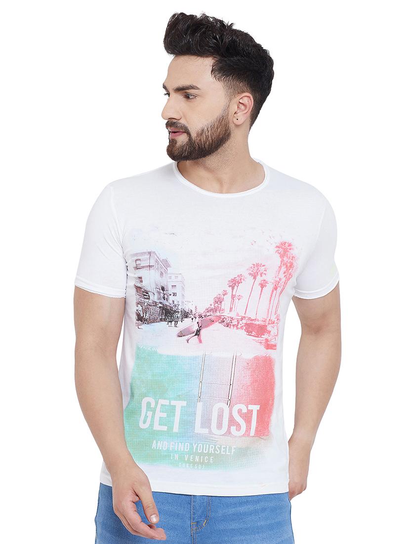 white printed t-shirt - 17453404 - Zoom Image - 0
