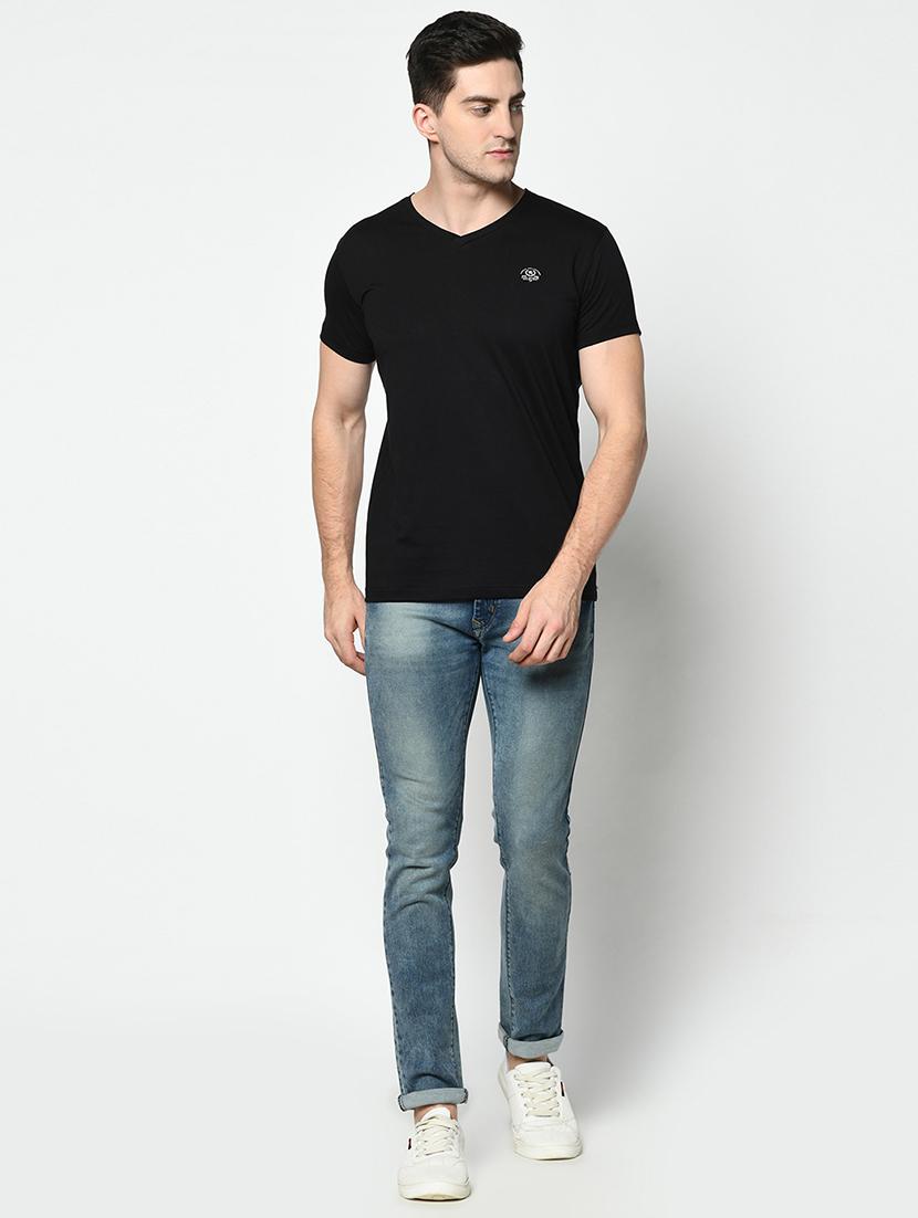 black solid t-shirt - 17453655 - Standard Image - 3