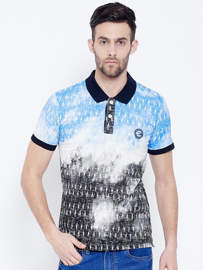 multi colored printed polo t-shirt - 17453706 -  Zoom Image - 0