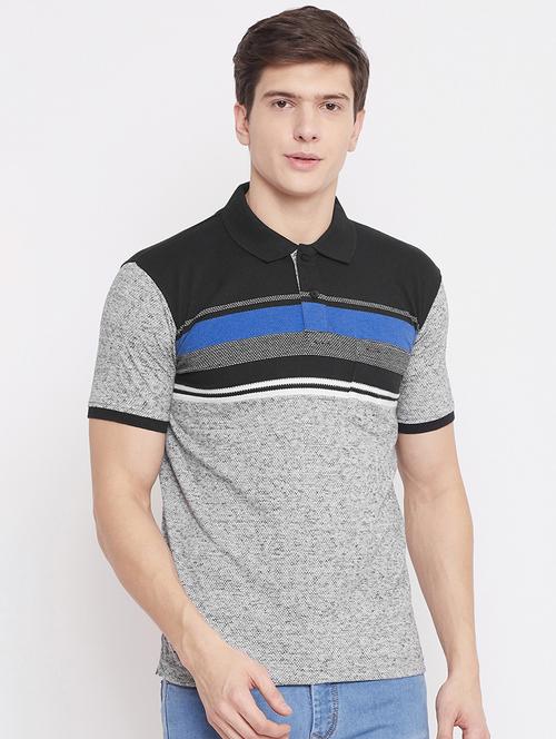 black striped polo t-shirt - 17453730 -  Standard Image - 0