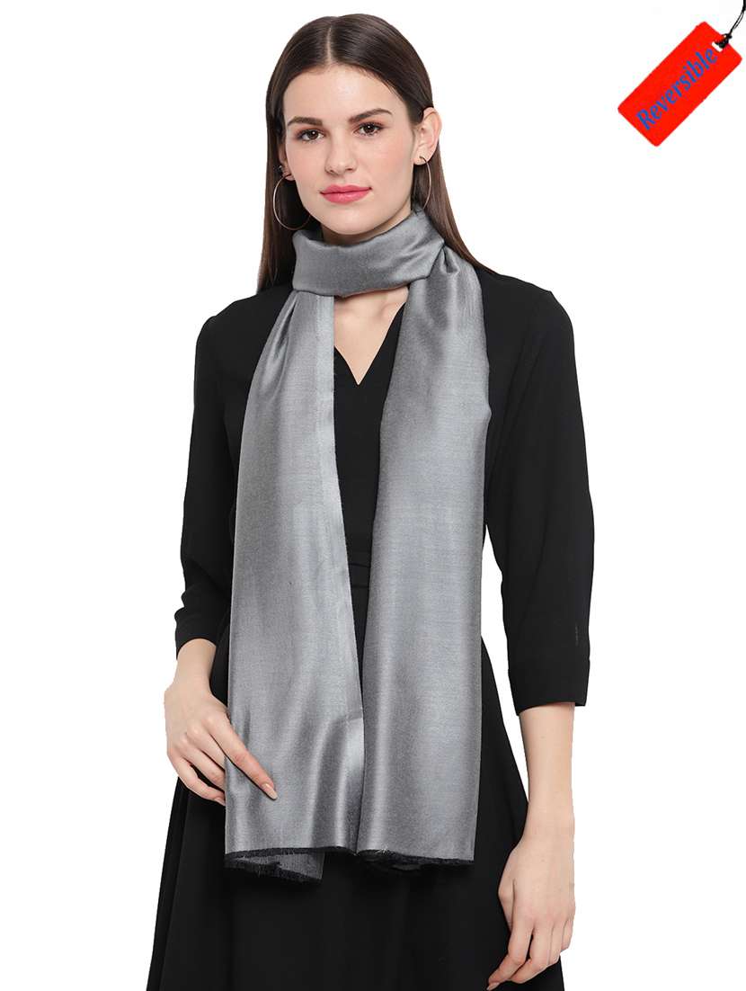 grey modal silk stole - 17454492 - Zoom Image - 0