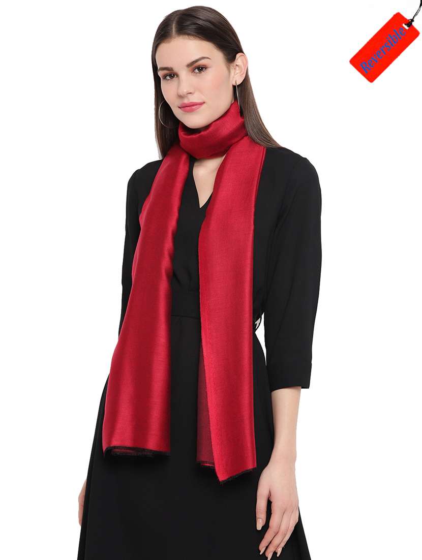 women's solid print stole