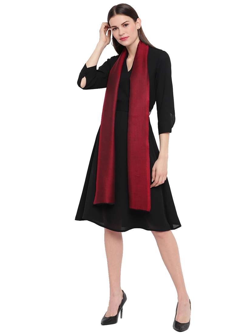 women's solid print stole - 17454494 -  Standard Image - 3