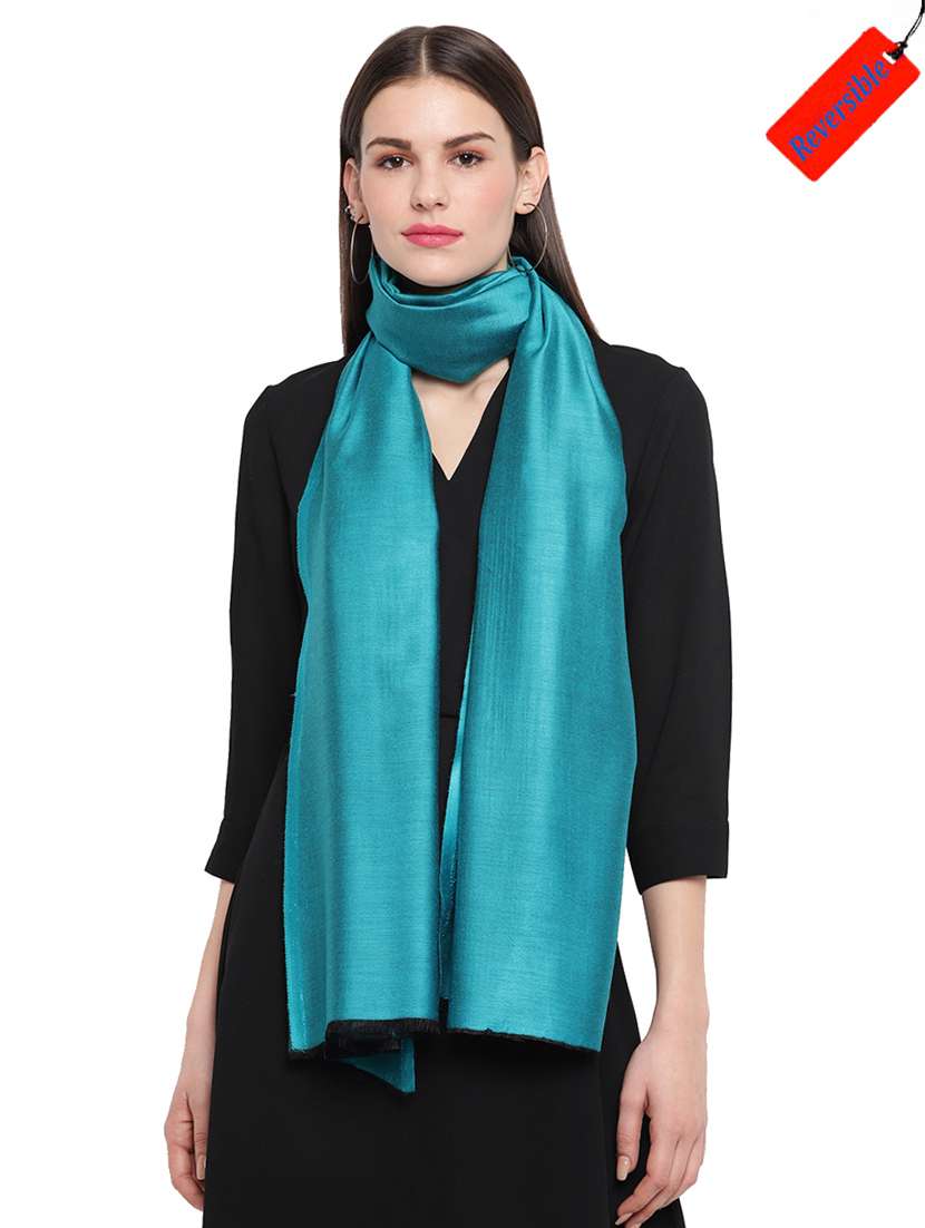 light blue modal silk stole
