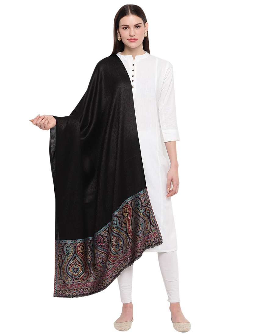 black modal silk stole