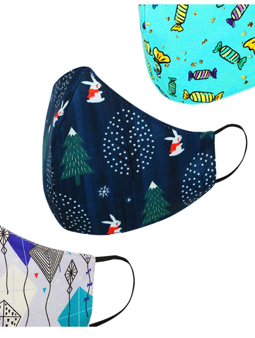 multi colored cotton printed mask - 17454749 -  Standard Image - 5
