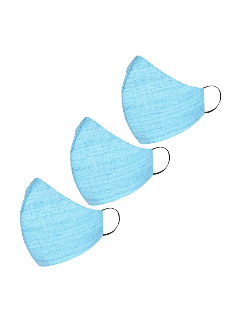 blue cotton printed men mask