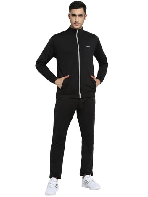 black solid track suit - 17456058 -  Standard Image - 0