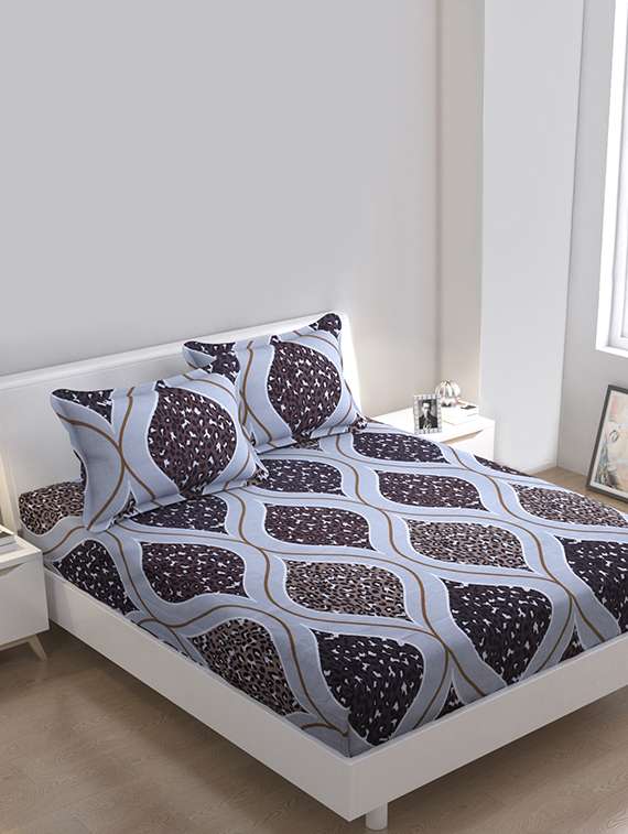 polycotton double bedsheet with 2 pillow covers