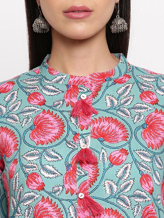 printed straight kurta - 17459503 - Standard Image - 3