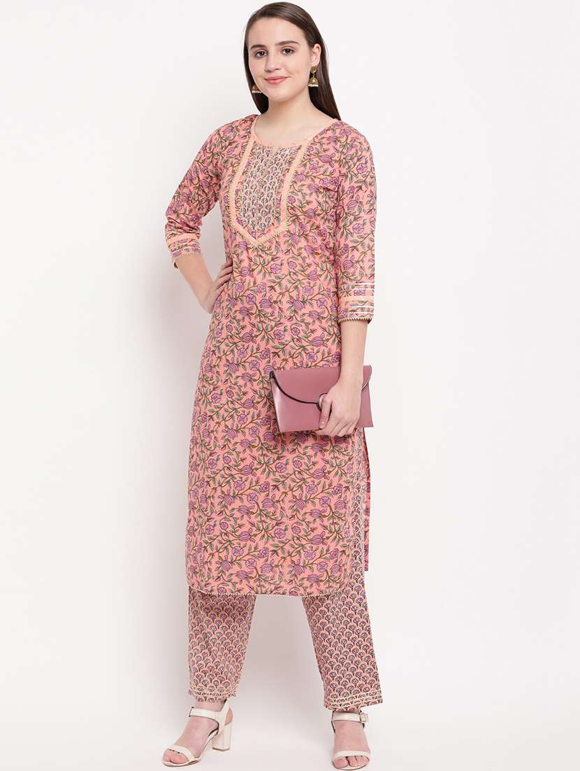 printed kurta pant set