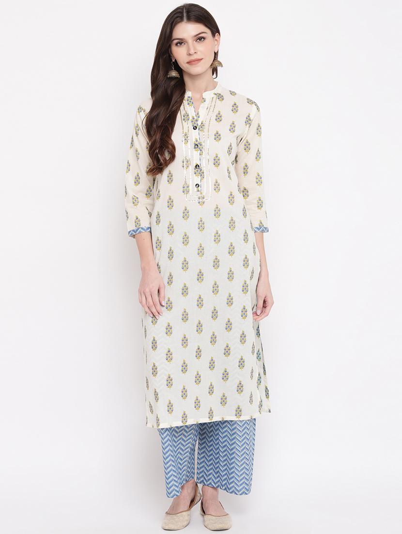 floral kurta palazzo set - 17459722 -  Zoom Image - 0