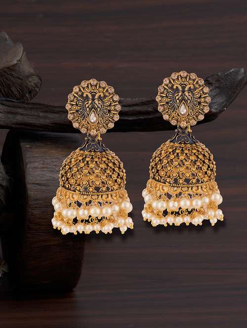 GOLDEN★BEST 森山加代子 EMI YEARS 22K Yellow Gold Jhumka Earrings - GJ-SAD0002754 - ₹128587