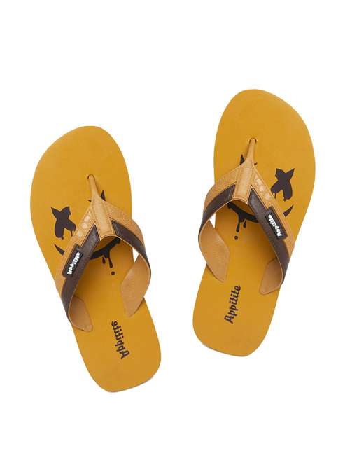 yellow slip on flip flop - 17460770 -  Standard Image - 0