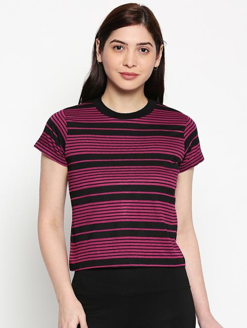 crew neck striped tee - 17461357 - Standard Image - 0