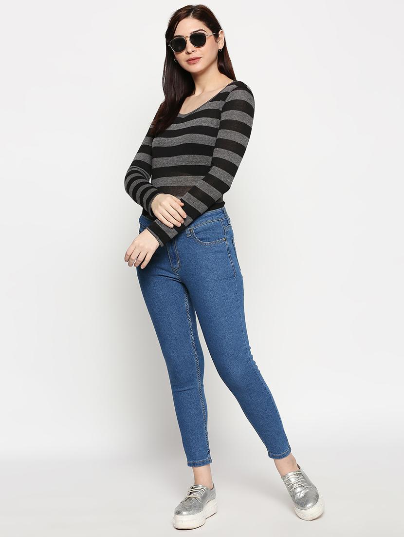 round neck striped tee - 17461365 - Standard Image - 3