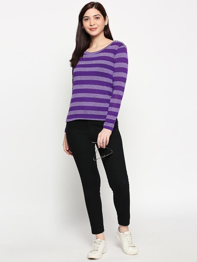 round neck striped tee - 17461367 - Standard Image - 3