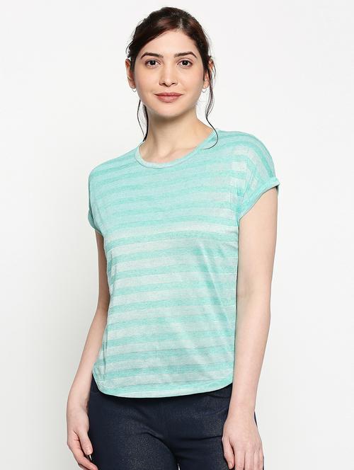 round neck striped  tee - 17461370 -  Standard Image - 0