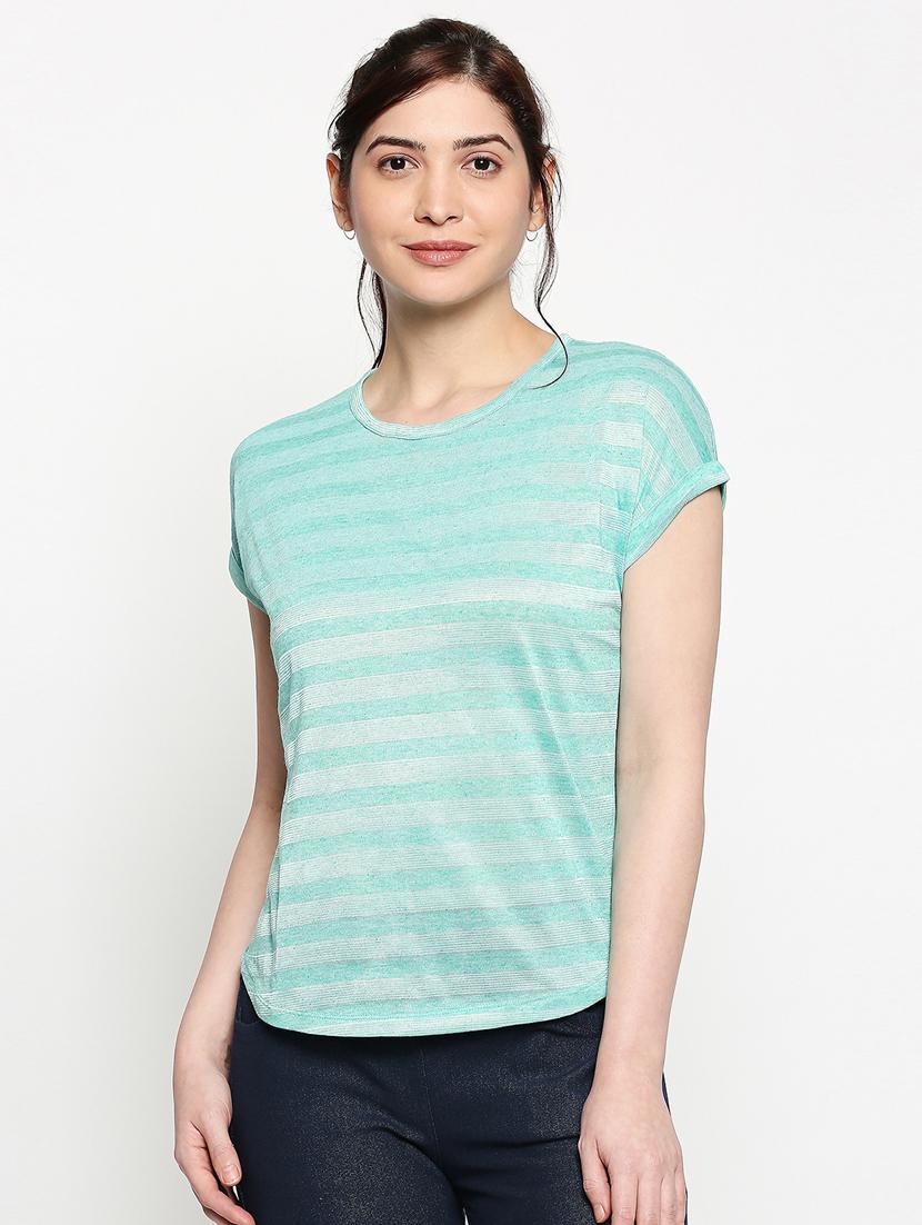 round neck striped  tee - 17461370 -  Zoom Image - 0