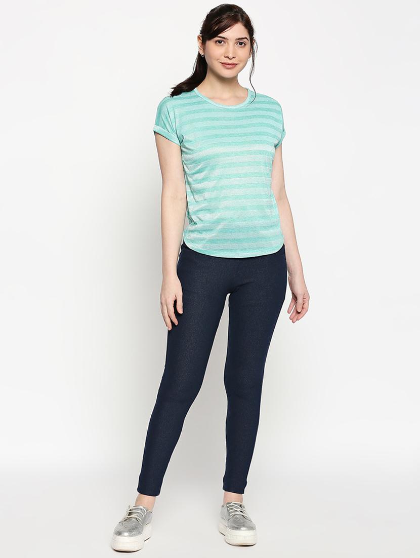 round neck striped tee - 17461370 - Standard Image - 3