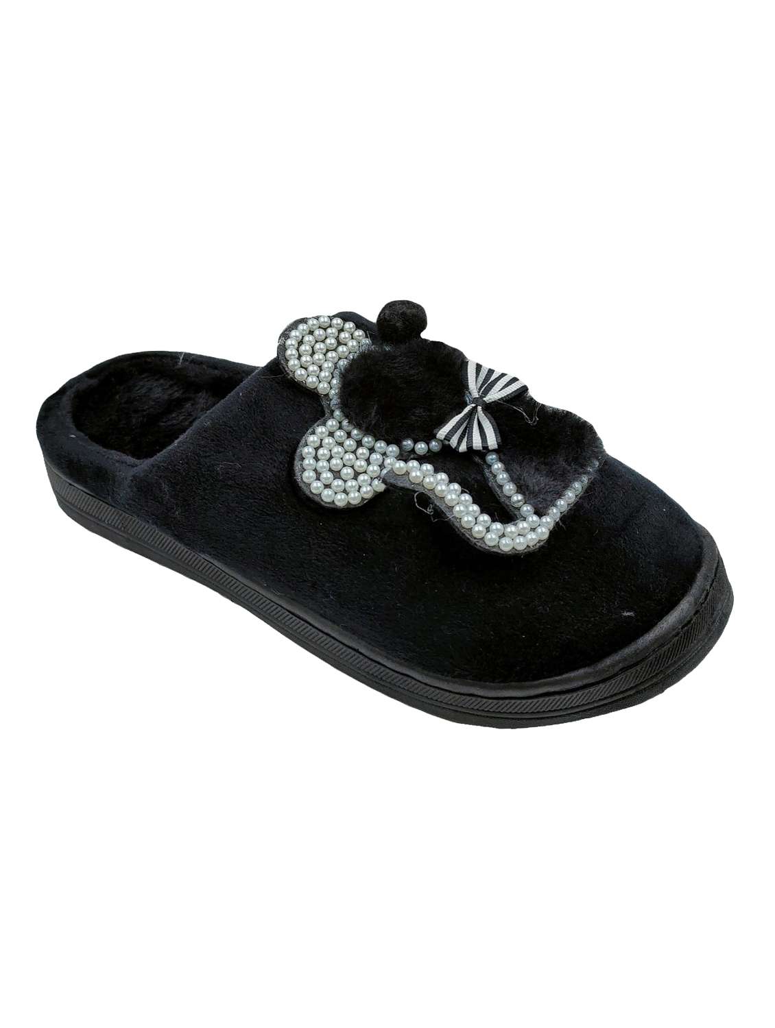 black slip on  flip flop