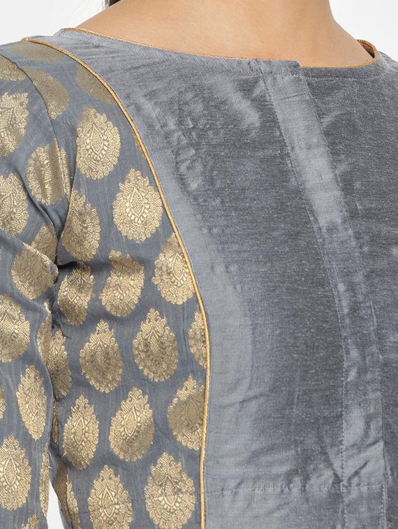 self design brocade blouse - 17462202 - Standard Image - 3