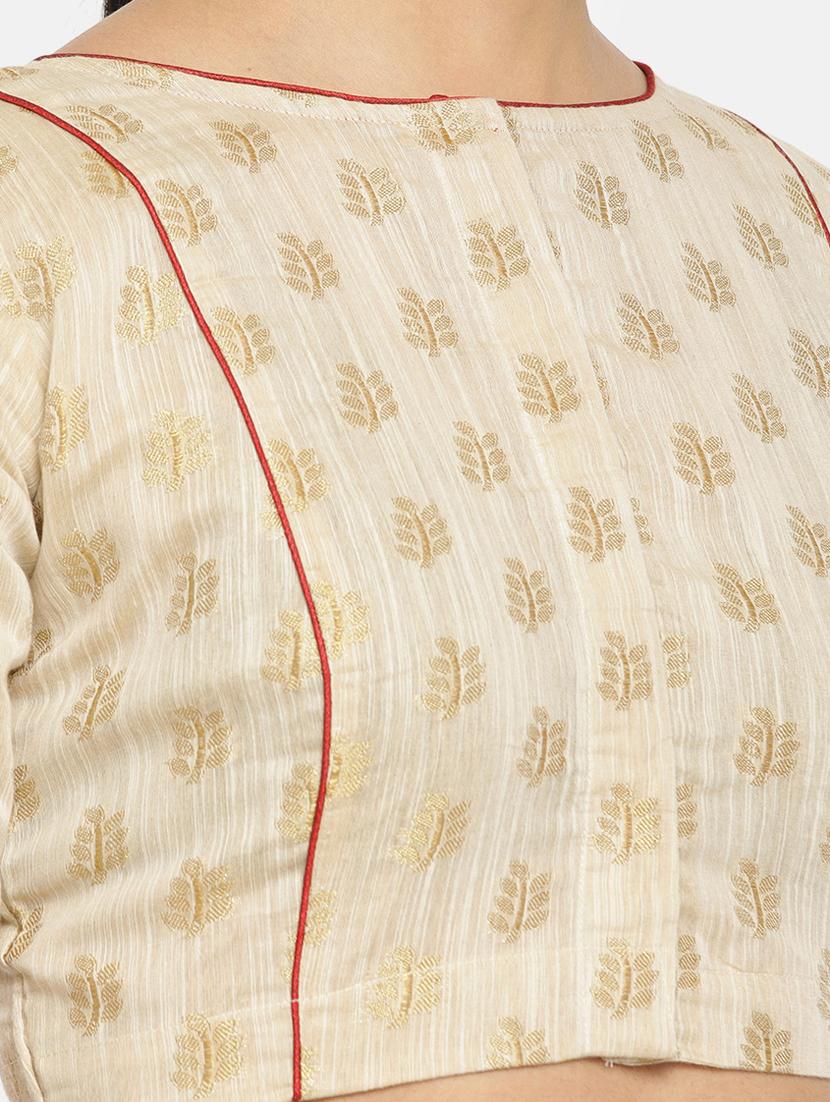 off-white brocade blouse - 17462203 - Standard Image - 3