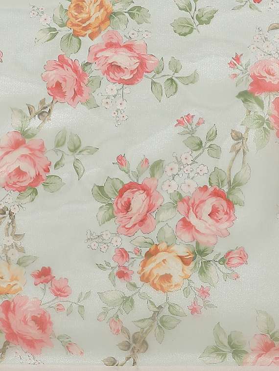 floral woven saree with blouse - 17462470 -  Standard Image - 3