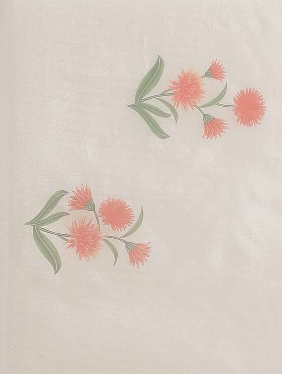 women's floral white colored saree with blouse - 17462471 -  Standard Image - 3