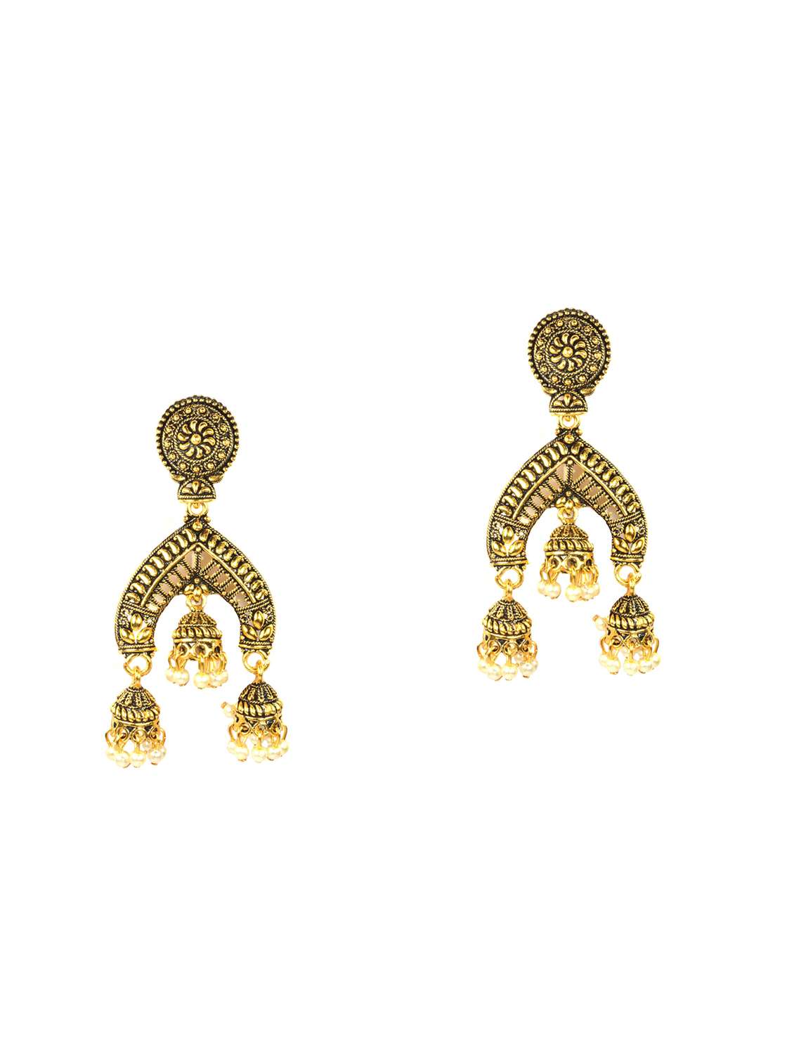 gold metal drop earring