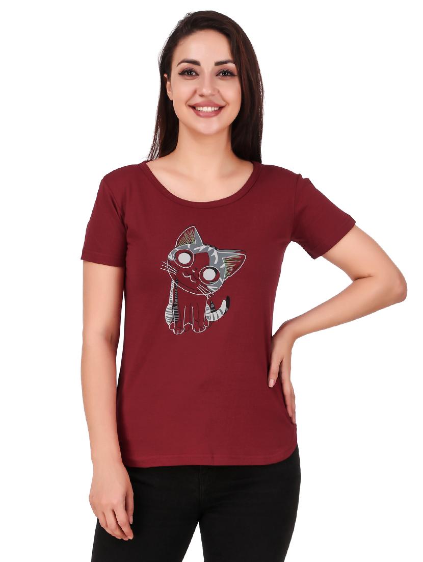 round neck printed tee - 17462722 - Zoom Image - 0
