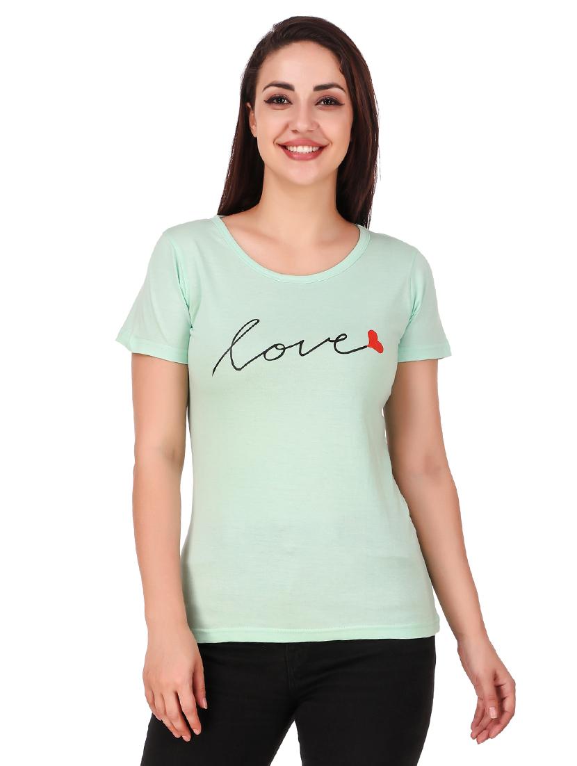 round neck typographic tee - 17462727 - Zoom Image - 0