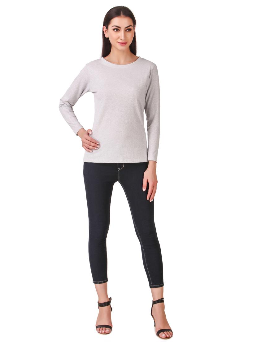 round neck solid tee - 17462746 - Standard Image - 3