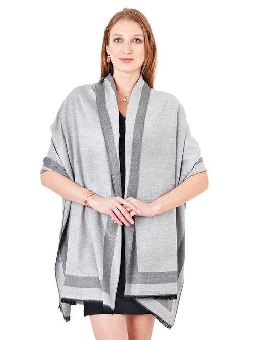 women's grey stole - 17462837 -  Standard Image - 0