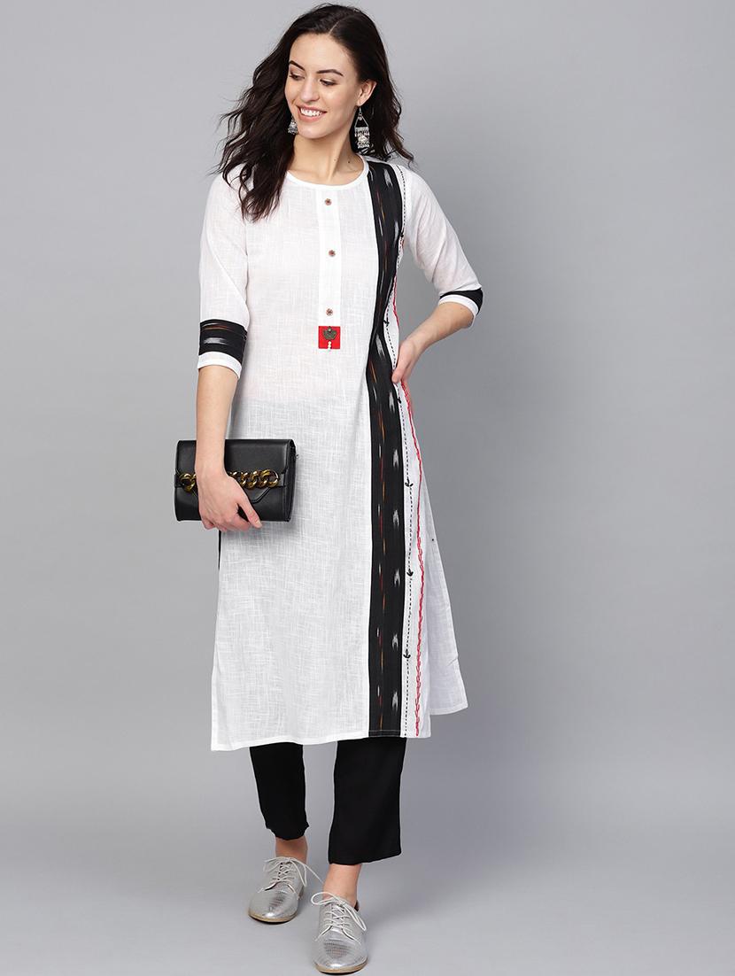 solid straight kurta - 17463134 - Zoom Image - 0