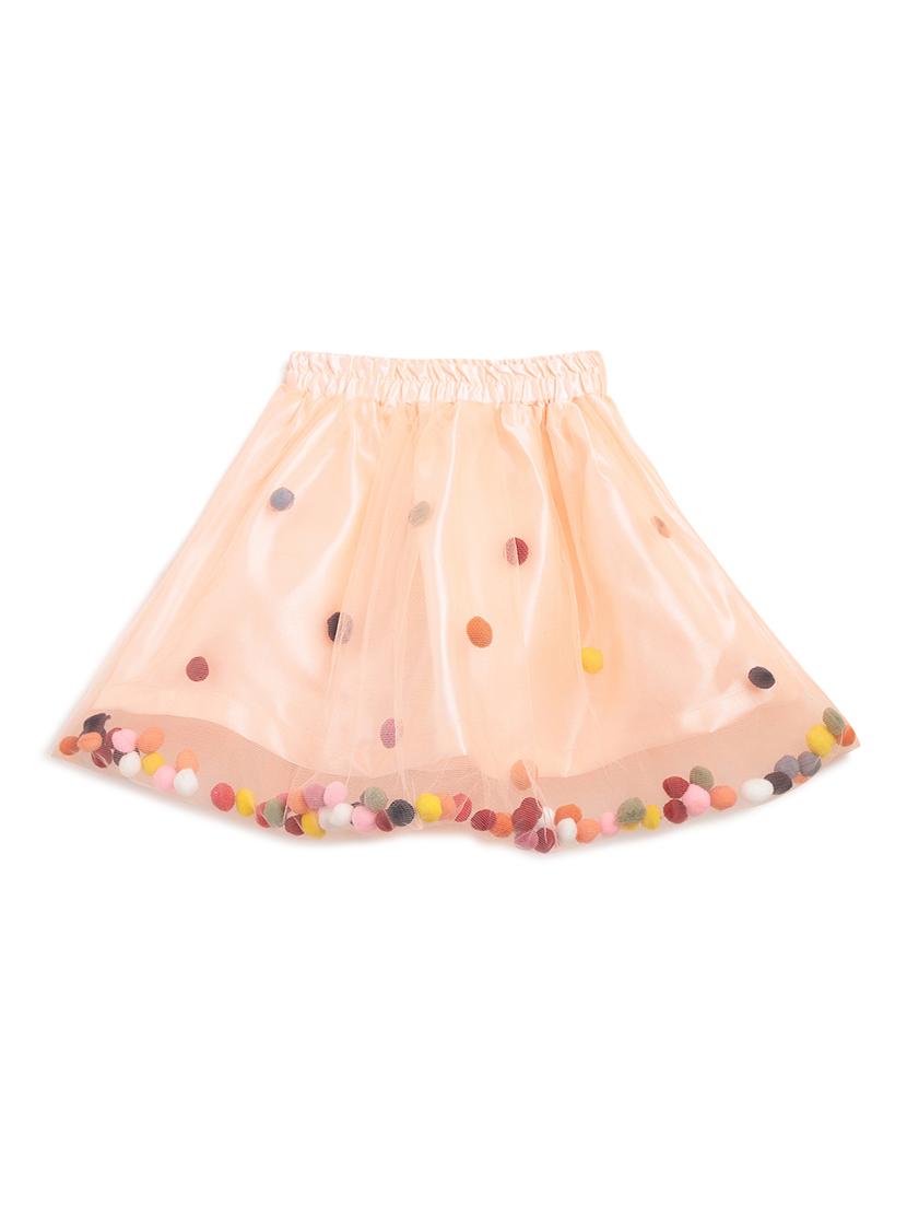 beige net regular skirt - 17463579 -  Zoom Image - 0