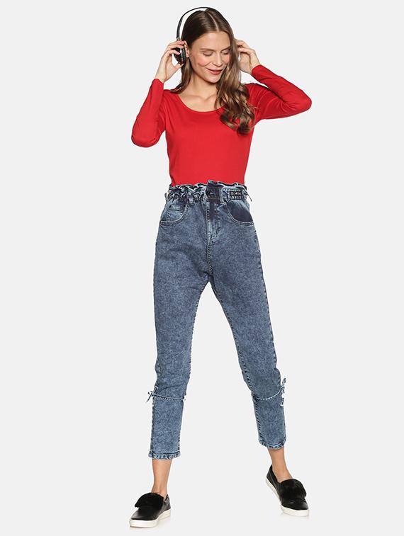 women's distress slim fit jeans - 17465187 - Standard Image - 3
