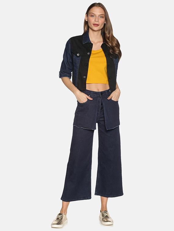 women's plain wide leg jeans - 17465188 - Standard Image - 3