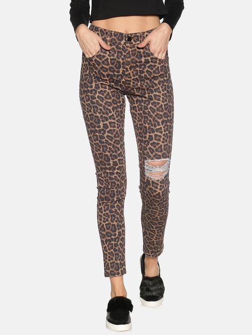 women's printed slim fit jeans - 17465189 -  Standard Image - 0