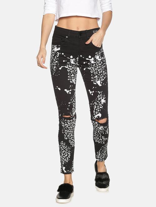 women's slash knee slim fit jeans - 17465191 -  Standard Image - 0