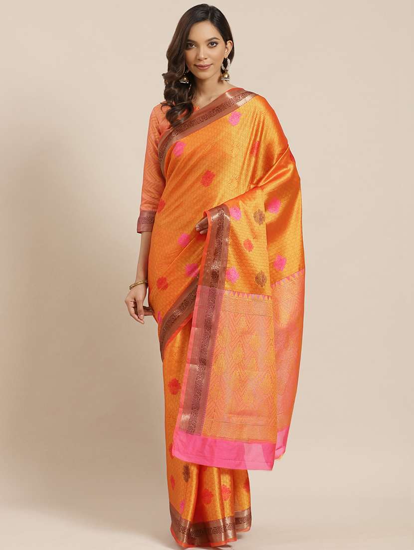 women self design bordered saree with blouse - 17465480 - Zoom Image - 0