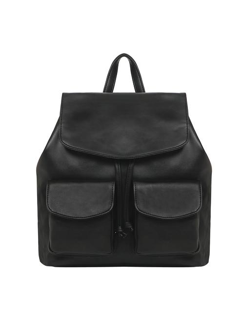 black leatherette (pu) regular backpack - 17466678 -  Standard Image - 0