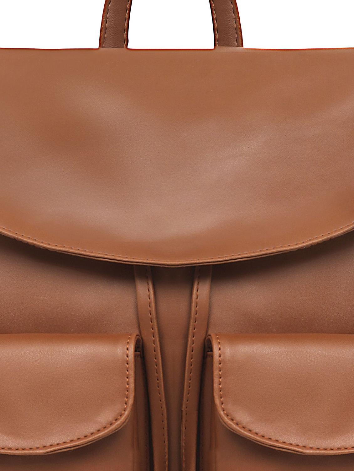 nude leatherette (pu) regular backpack - 17466679 - Standard Image - 3