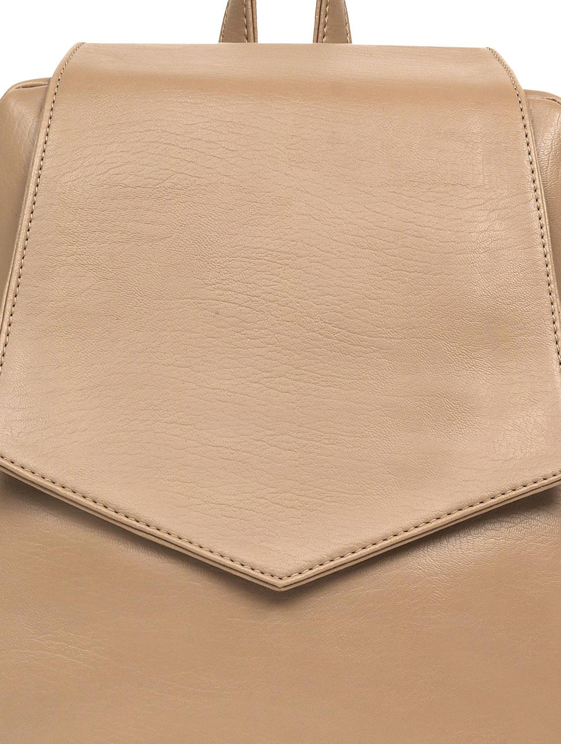 nude leatherette (pu) regular backpack - 17466681 - Standard Image - 3