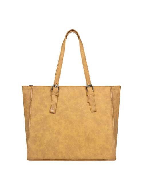 nude leatherette (pu) handbag - 17466719 - Standard Image - 0