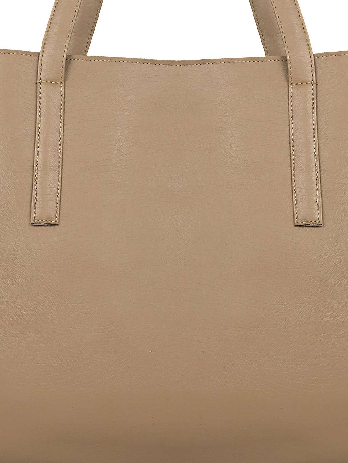 nude leatherette (pu) handbag - 17466727 -  Standard Image - 3