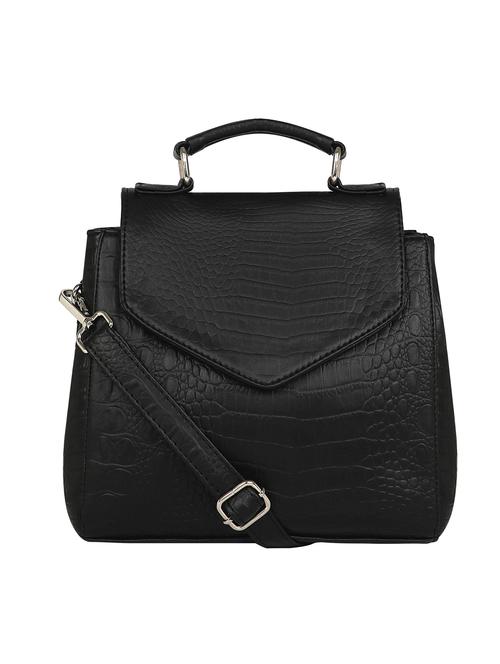 black leatherette (pu) sling bag - 17466774 -  Standard Image - 0