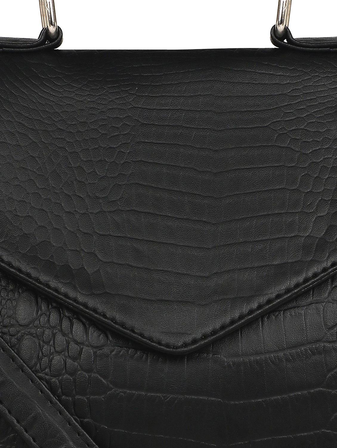 black leatherette (pu) sling bag - 17466774 - Standard Image - 3