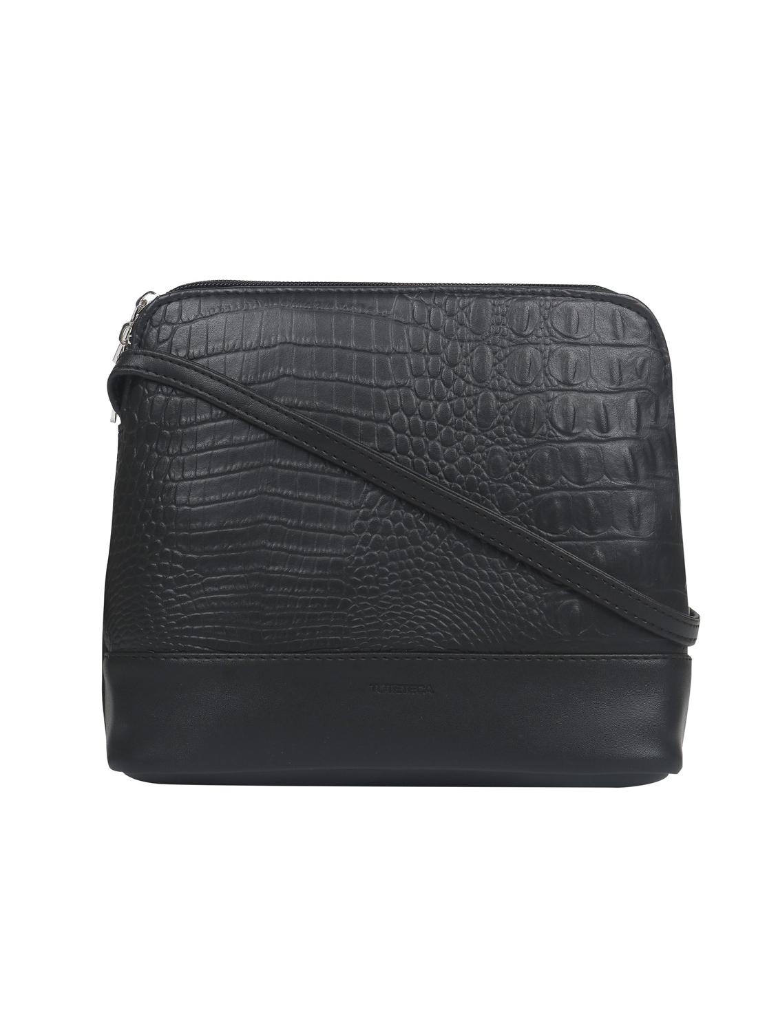 black leatherette (pu) sling bag - 17466782 -  Zoom Image - 0