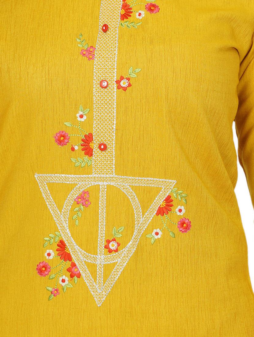 embroidered straight kurta - 17466946 - Standard Image - 3
